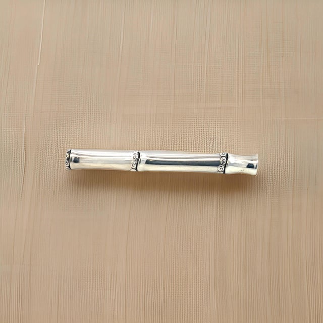 Metal 1990s John Hardy Estate Bamboo Brooch Pin Sterling Silver For Sale - Image 7 of 12