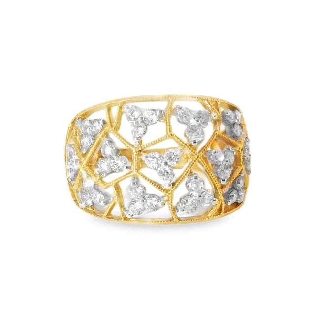 Make a bold statement with this 14K pink rose gold cocktail ring, featuring brilliant round diamonds totaling 0.8 carats....