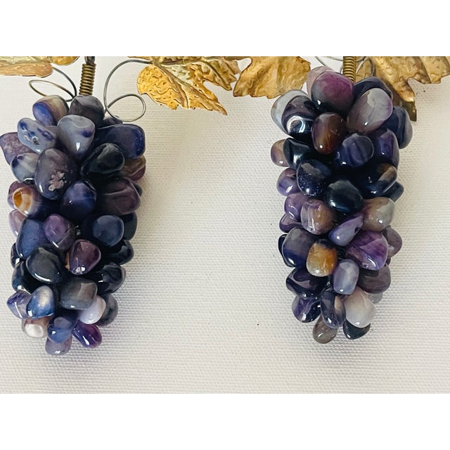 Pair of Vintage Brazilian Amethyst Grape Vine Clusters For Sale - Image 4 of 8