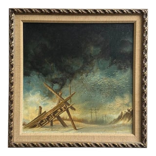 Paul Gorka (1931-2020) - Vintage Fantasy Realist ‘Birds’, Signed (C. 1970, Oil on Canvas) For Sale