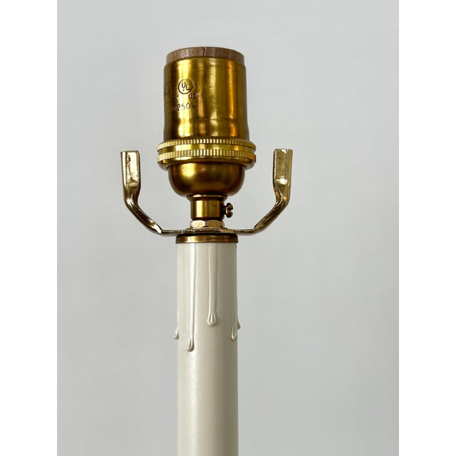 Early 20th Century Wheel Cut Glass Candlestick Lamps - a Pair For Sale - Image 12 of 18