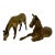 Vintage Solid Brass Mare & Foal Figurines (Pair) For Sale
