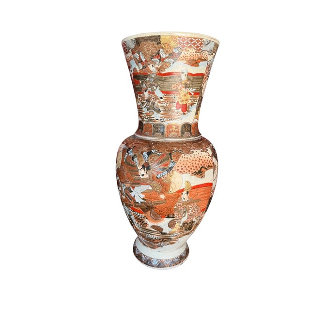 Antique Japanese Earthenware Satsuma Vase, 1950 For Sale - Image 10 of 10
