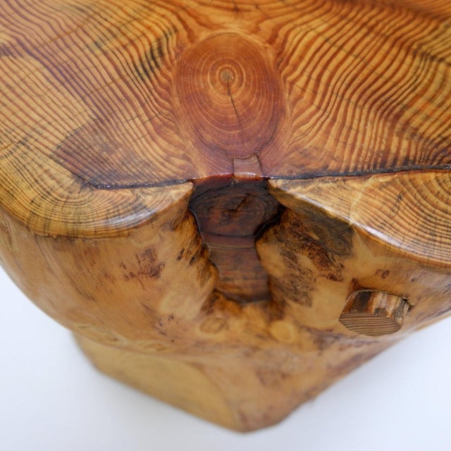 Brutalist Sculptural Wabi-Sabi Style Chair in Oak, 2010s For Sale - Image 14 of 16