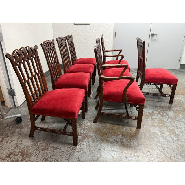 Burton Ching Gothic Revival Dining Room Chairs, Set of Eight For Sale - Image 4 of 12