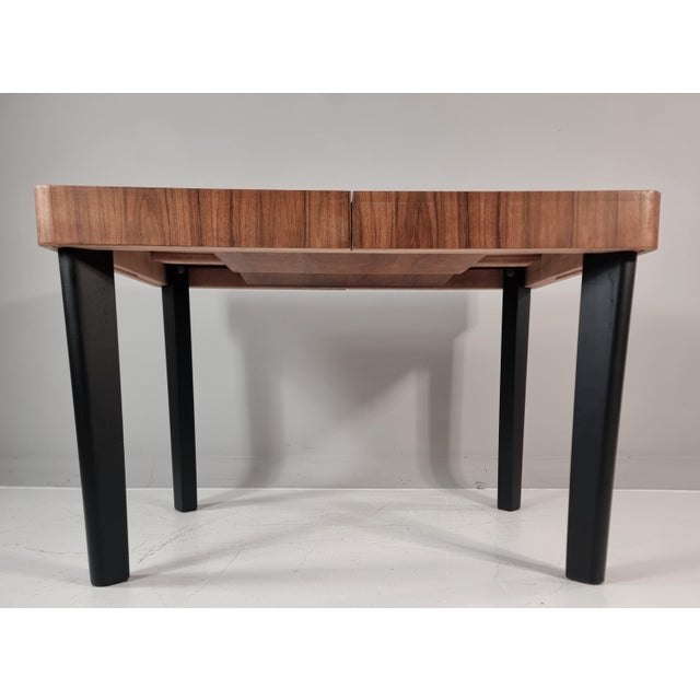 Art Deco Dining Table in Walnut, 1960s For Sale - Image 3 of 15