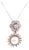 14 Karat White Gold Necklace With Diamond and Cultured Pearl Pendant For Sale
