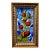 Framed Original Watercolor Religious Painting “Stained Glass Pomegranates” For Sale