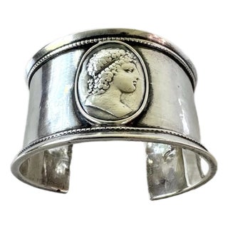 1850s Sterling Silver Cuff Bracelet. For Sale