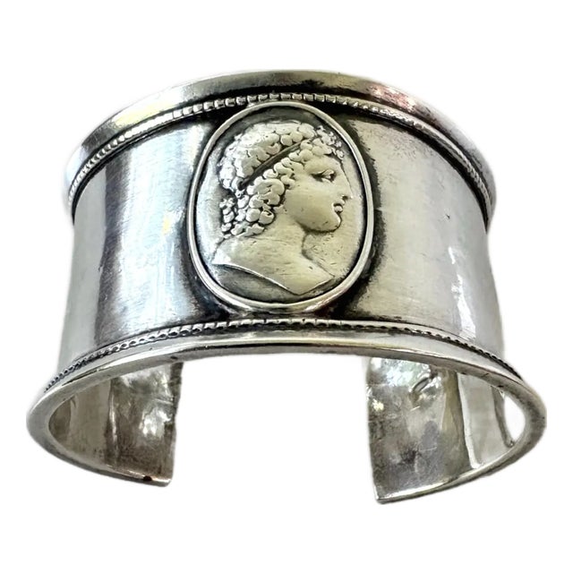 1850s Sterling Silver Cuff Bracelet. For Sale