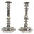 Louis XIV Style Silvered Bronze Candlesticks, Set of 2 For Sale