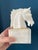 Vintage Marble Desk Clock and Horse Head Bookends Set For Sale - Image 18 of 18
