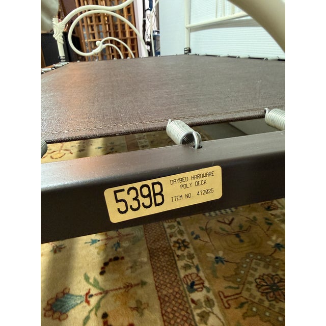 White Twin Size Metal Daybed, Vintage For Sale - Image 8 of 12
