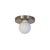 Modern Globe Flush Mount Brushed Nickel, 3 Inch Glass Globe, by Research.Lighting, Modern, Minimal For Sale - Image 3 of 6
