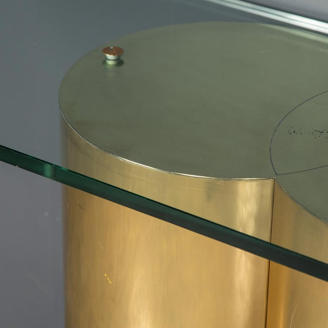 1970s 20th Century Brass Covered Side Table For Sale - Image 5 of 15