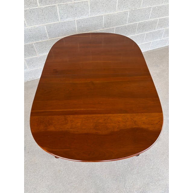 Mid 20th Century Jamestown Sterling 73" Cherry Extension Dining Table For Sale - Image 5 of 12