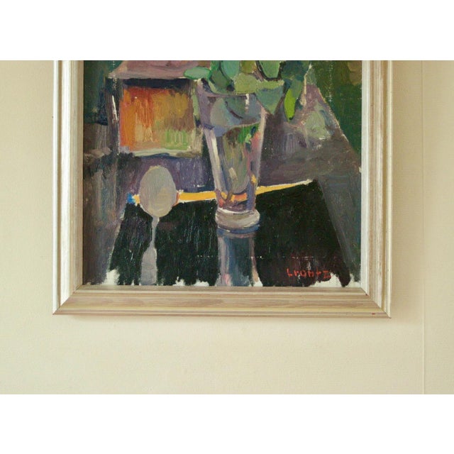 Bengt Crantz, Vase, 1960s, Oil on Canvas For Sale - Image 5 of 11