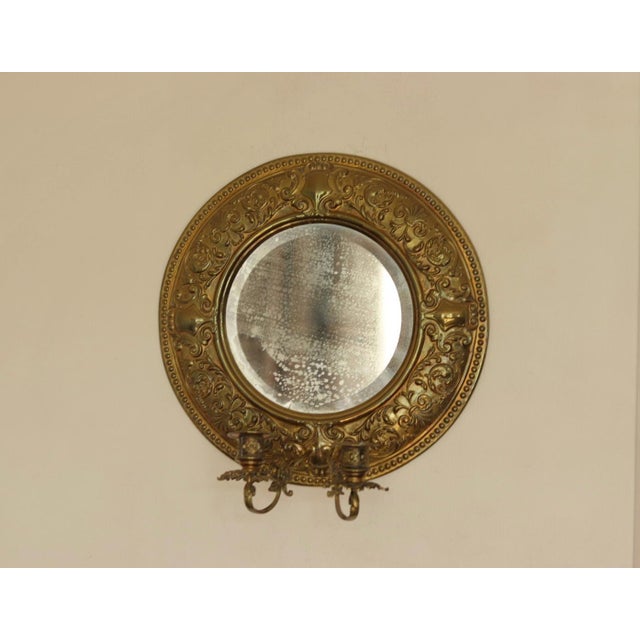 Mid-Century Modern Mid-Century Swedish Brass Double Arm Sconces with Mirrors, Set of 2 For Sale - Image 3 of 13
