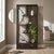 1990s Asian Inspired Asymmetrical Dark Brown Shelving Display Cabinet Divider For Sale - Image 5 of 12