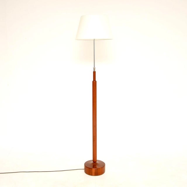 Brown Vintage Danish Teak Rise and Fall Floor Lamp, 1960s For Sale - Image 8 of 8