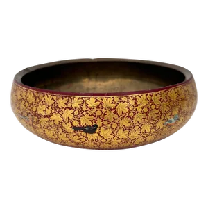 Mid 20th Century Kashmiri Paper Mache Bowl Lined in Brass