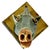 Ceramic pottery green horse wall sculpture. Unmarked, yet attributed to 9 Pines Art, a collaboration between Sergei Isupov...