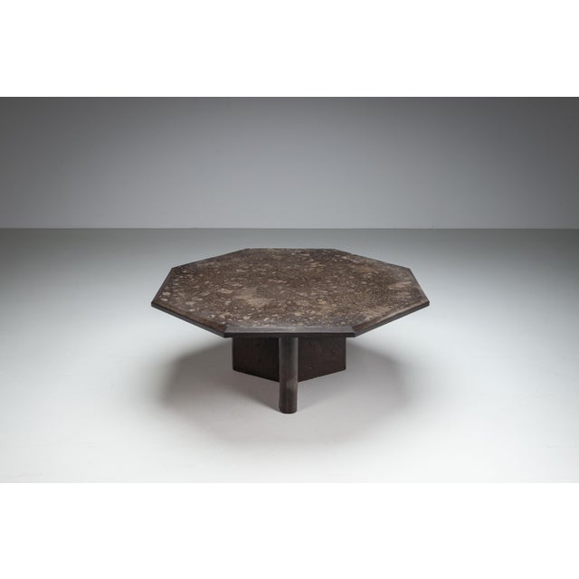 This exceptional 1970s coffee table is a true celebration of natural history and sculptural design. Crafted entirely from...