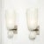 Modernist Hand-Blown Fluted 24k White Gold Fleck Murano Glass & Nickel Sconces For Sale - Image 4 of 13