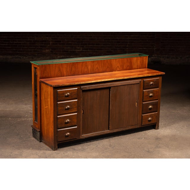 Early 20th Century General Store Display Counter With Glass Showcase For Sale - Image 11 of 17