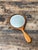 Early 20th Century Vintage Art Nouveau Carved Wood Handheld Mirror For Sale - Image 5 of 12