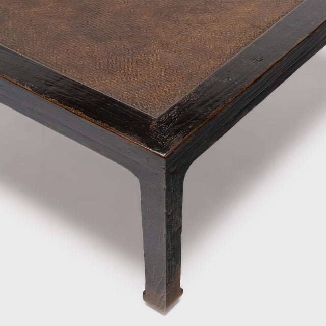 1920s Chinese Low Woven Top Table For Sale - Image 4 of 6