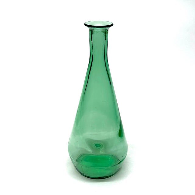 Glass Mixed Aqua & Turquoise Glass Vessel Curation - Group of 5 For Sale - Image 7 of 10