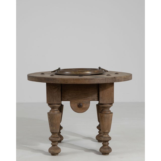 Mid 20th Century Mid 20th Century France Antique White Wood Console Table For Sale - Image 5 of 10