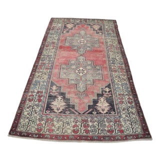 Faded Oushak Wool Rug, 1960s For Sale