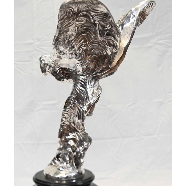 2000 - 2009 Art Nouveau Flying Lady Bronze Statue Spirit of Ecstacy For Sale - Image 5 of 10
