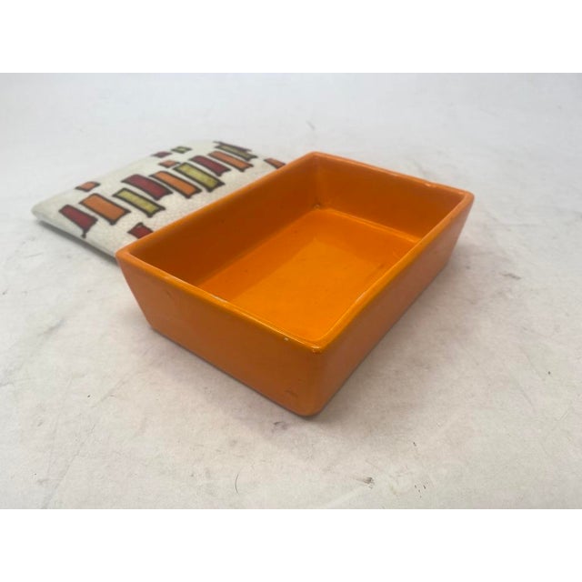 1950s 1950s Mid-Century Modern Raymor Italian Ceramic Trinket Box - Geometric "Stained Glass" Motif For Sale - Image 5 of 9