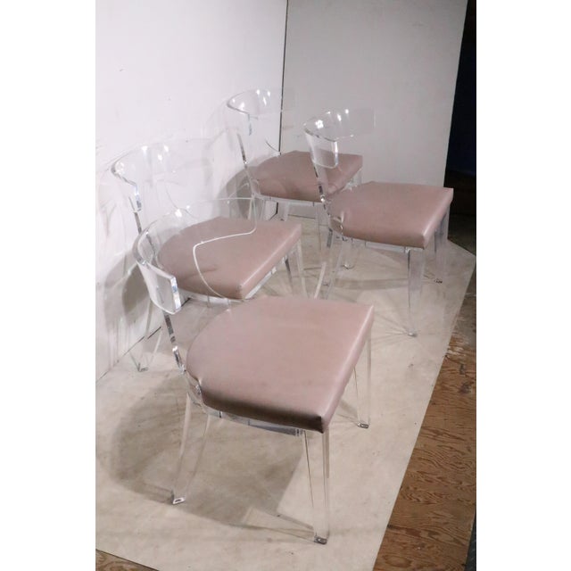 Set of Four Lucite Dining Chairs by Safavieh Couture For Sale - Image 15 of 17