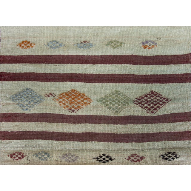 Vintage Turkish Konya Kilim Rug For Sale - Image 14 of 14