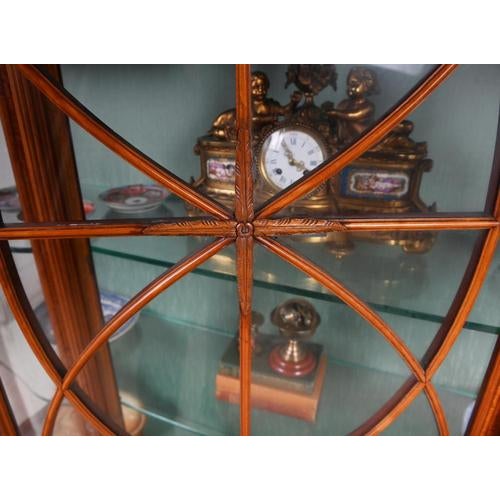 Victorian Satinwood Inlaid Display Cabinet, 1880s For Sale - Image 5 of 16