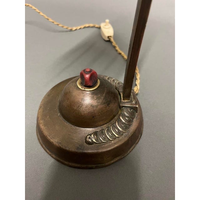 Brown Art Nouveau Table Lamp, 1910 For Sale - Image 8 of 15