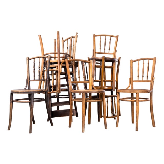 Mixed Bentwood Debrecen Spindle Back Dining Chair, 1940s For Sale
