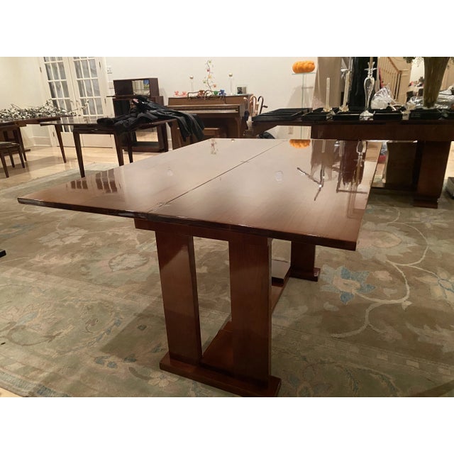 Wood 1950s Art Deco Style Mahogany Wood Dining Table / Console For Sale - Image 7 of 12