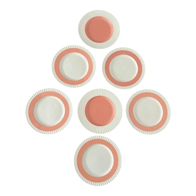 Vintage Lenox Classic Coral Dinner Plates - A Set of 7 For Sale