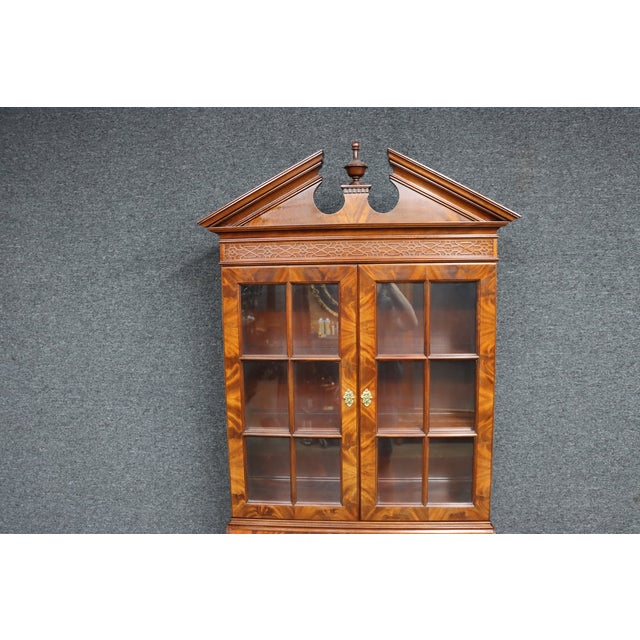 Councill Furniture Council Craftsmen Mahogany Secretary Bookcase With Glass Doors & Drop Front Desk For Sale - Image 4 of 14