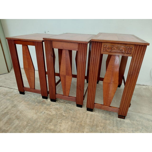 Art Deco Nesting Tables, 1930s, Set of 3 For Sale - Image 14 of 16