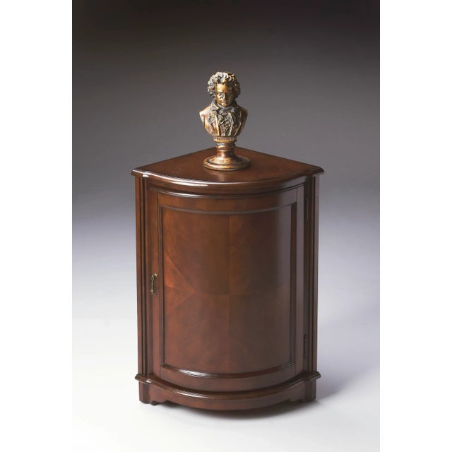 Spritely Home Accent Furniture Durham Corner Cabinet, Cherry Brown For Sale - Image 4 of 8
