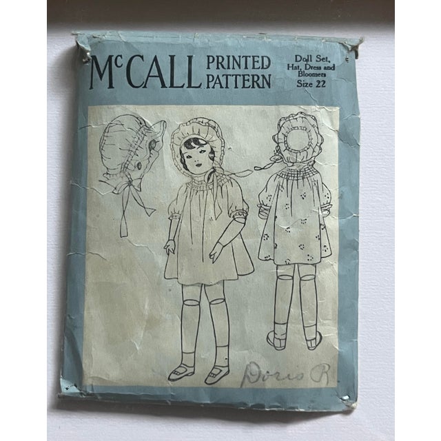 Pink 1931-1932 McCall Pattern Doll Dressmaking Contest Third Prize Winner Home Makers Educational Service, Freeport, New York For Sale - Image 8 of 9