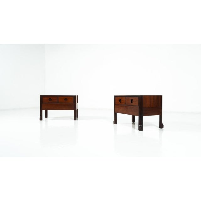 Wooden Nightstands, Italy, 1960s, Set of 2 For Sale - Image 3 of 13