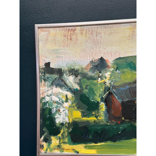 Kenneth Abrahamsson, Landscape, 1950s, Oil on Canvas, Framed For Sale - Image 6 of 16