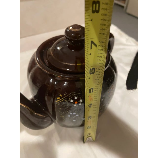 Vintage Brown Betty Redware Tea Pot, Made in Japan For Sale - Image 9 of 12